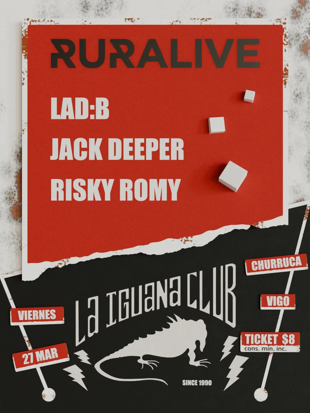 Flyer for La Iguana Club - 4th edition