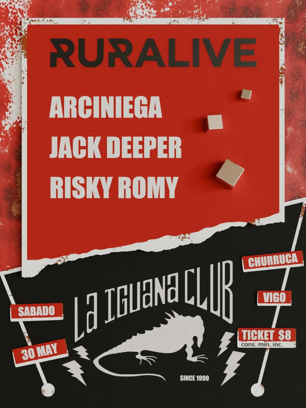 Flyer for La Iguana Club - 5th edition