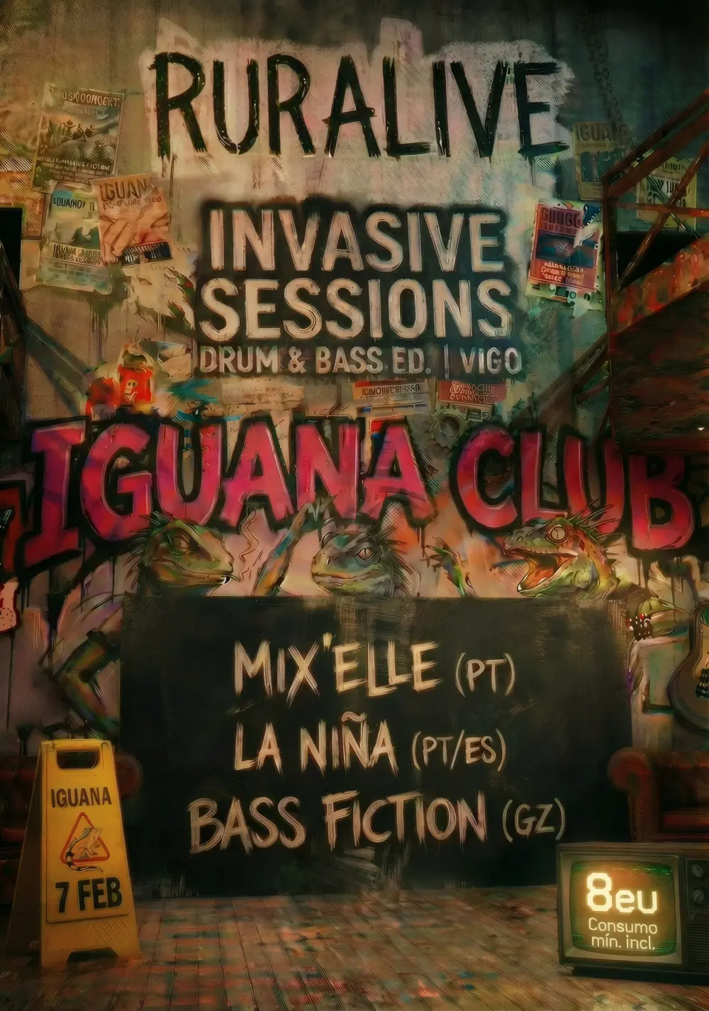 Flyer for La Iguana Club - 3rd edition